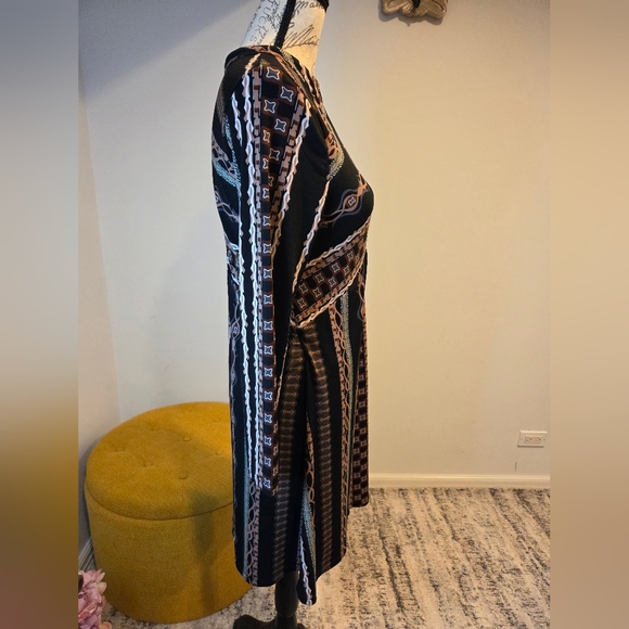 Free People Elegant Black Patterned Dress, Size M. - Picture 4 of 12